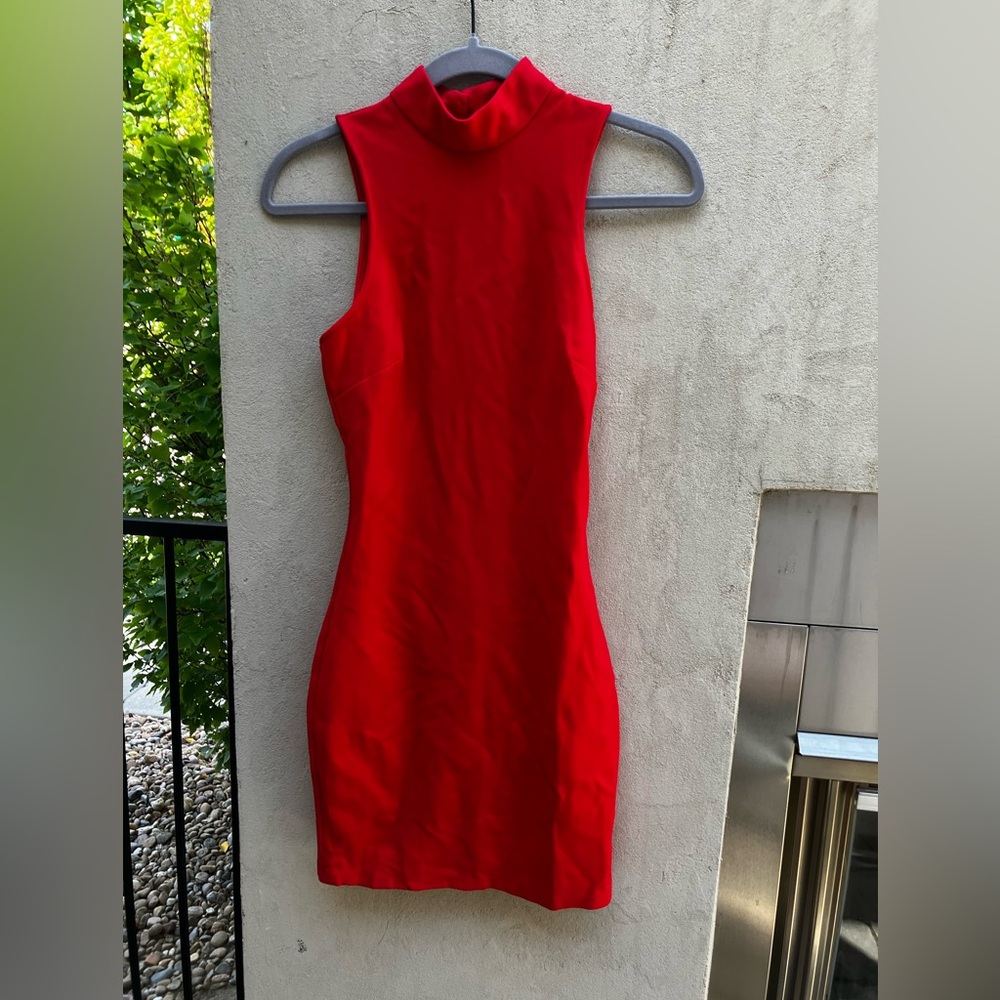 NWOT Red Halter Mini Dress